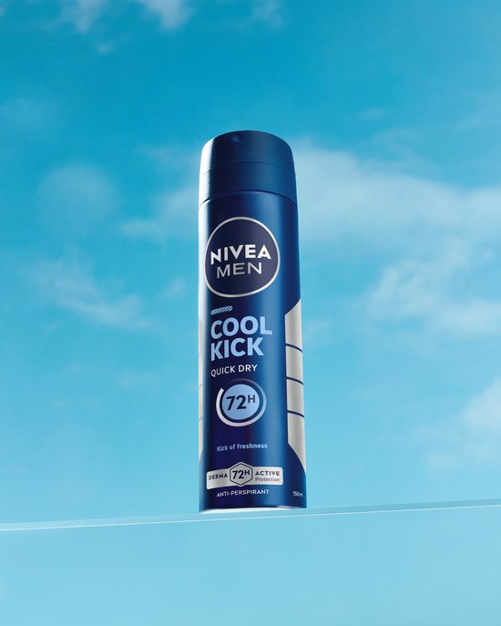 NIVEA MEN Cool Kick Deodorant Spray - Anti-Transparant Deo - 72u Bescherming - Voordeelverpakking - 6 x 150 ml