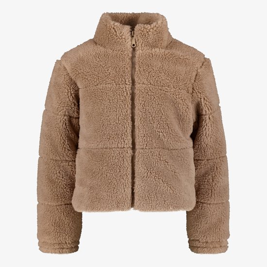 TwoDay meisjes teddy jas lichtbruin - Maat 134