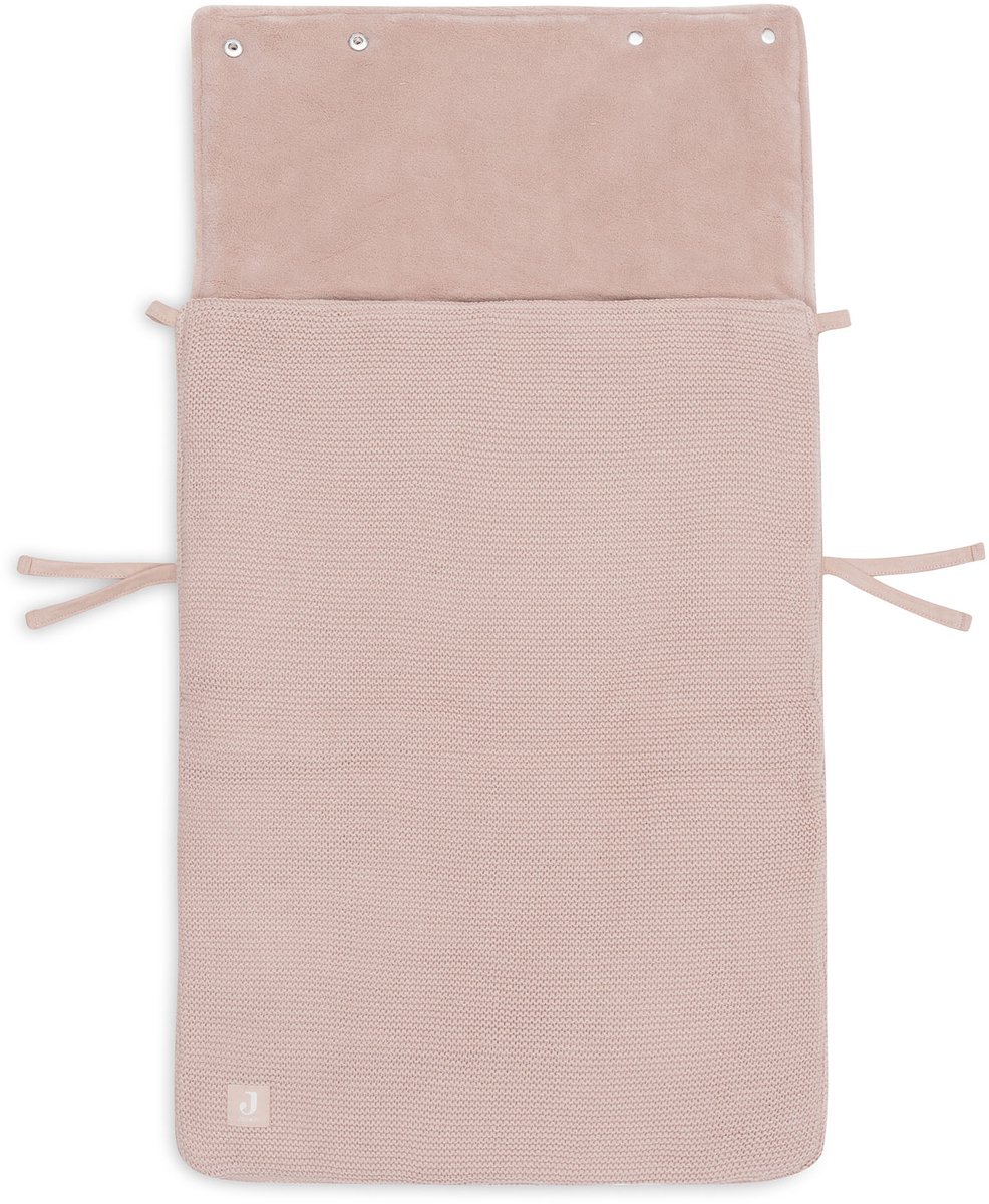 Jollein Voetenzak voor Autostoel & Kinderwagen - Basic Knit - Katoen - 42x82cm - Wild Rose – foto 2