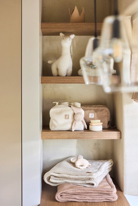 Jollein - Etui - Cloudy Rib - Oatmeal - 100% Polyester - Luieretui, Baby Toilettas - 21x14cm van Jollein — afbeelding 4