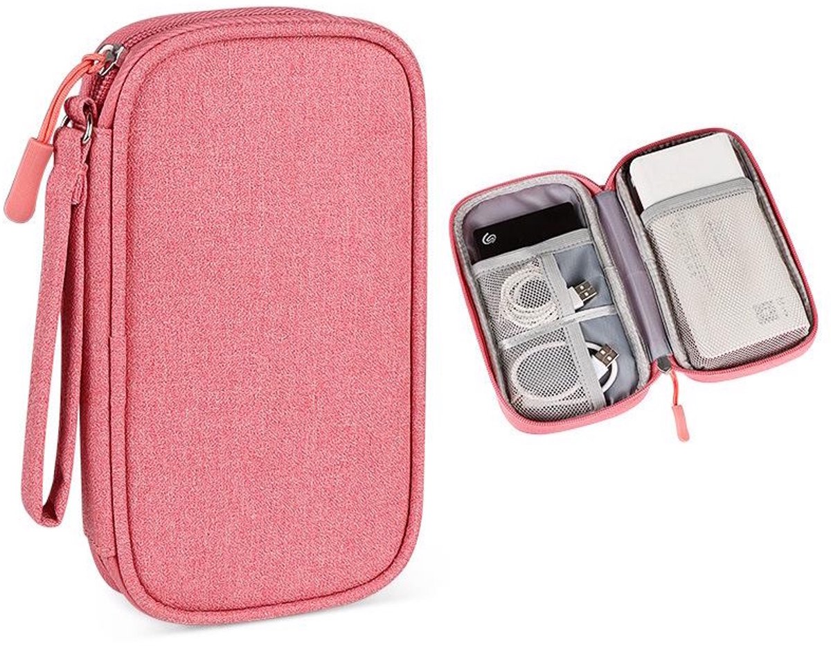 Travel Organizer - Roze | 19 x 11 x 3,5 cm | Nylon/Polyester | Reisorganizer / Tas Organizer | Fashion Favorite