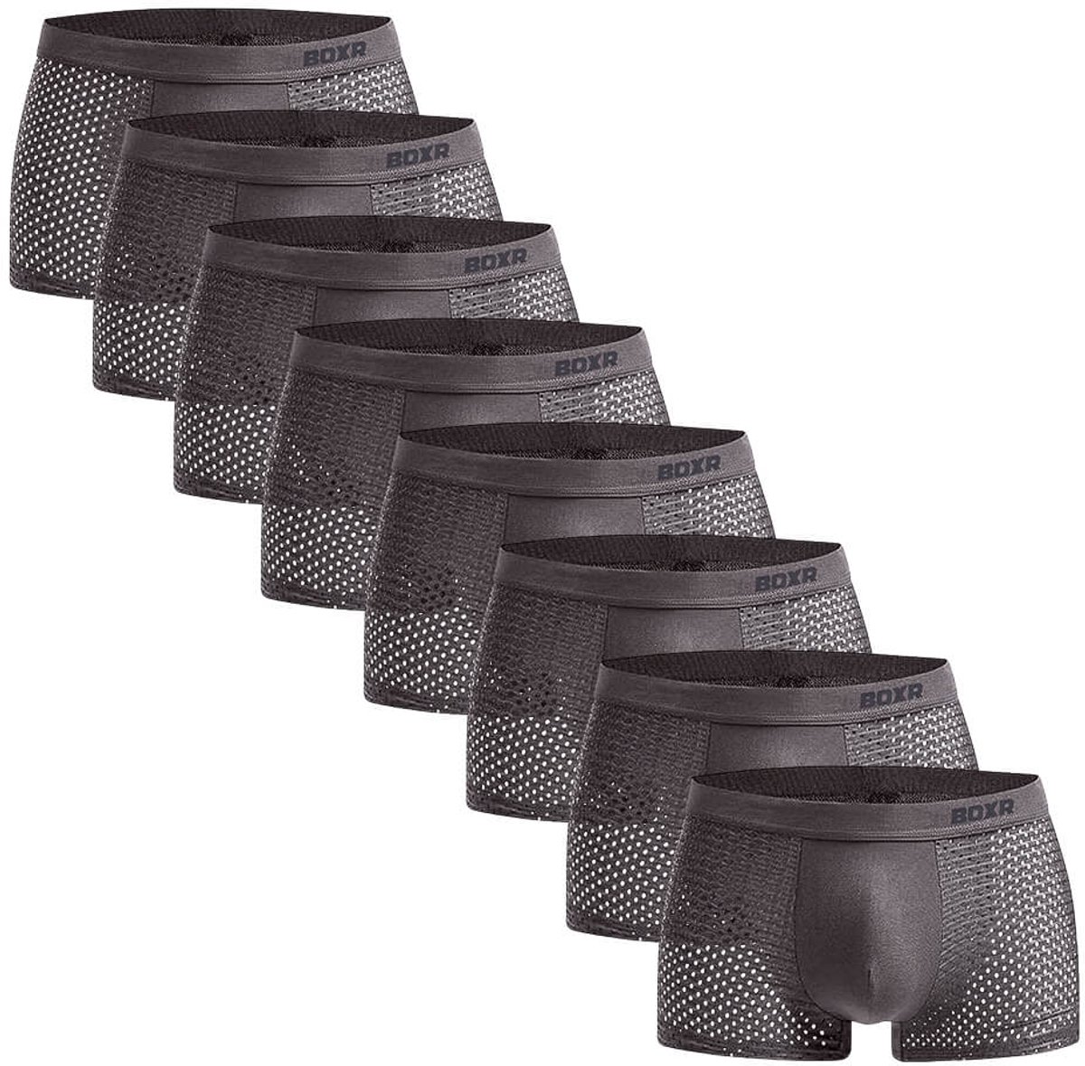 BOXR Boxershort Heren 8 Pack - Bamboe Ondergoed Heren - Duurzaam & Ademend - Zijdezacht - Perfecte Pasvorm - Ondergoed Heren - Onderbroeken Heren - Ideaal voor Dagelijks Gebruik & Sport - Maat XL