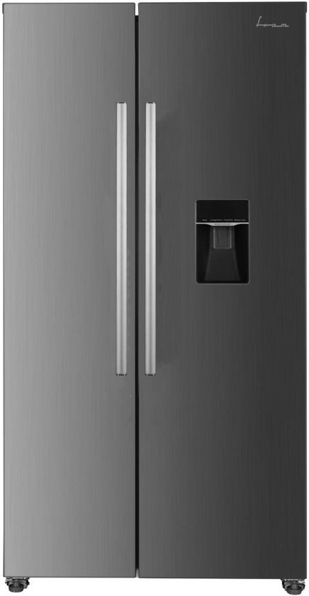 Fram FSBS-HM440NFXWDE++ Amerikaanse Koelkast – Side-by-Side – 439L – Waterdispenser – No Frost – LED Touch Display – Zilver