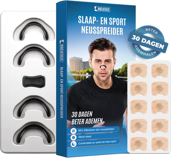 Breathze Anti Snurk Magnetische Neusclips - 30 Paar - Neusspreider Set - Neusstrips Tegen Snurken