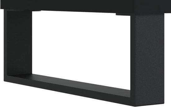 Platenspelermeubel - LP-kast - Platenspelerkast - Draaitafelstandaard - Platenspelerstandaard - Vintage Displayplank - Zwart — afbeelding 3