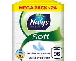 Nalys Soft Toiletpapier - 96 rollen - Wit - Voordeelverpakking