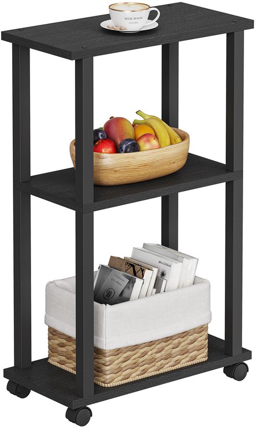 Table d'appoint ACAZA - Petite table - Zwart - 40 x 20 x 62 cm (L x l x H) - Table industrielle - Table de canapé - Tables d'appoint