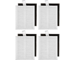 (4 Stuks) L60 L50 HEPA-filters Geschikt voor Eufy L60, L60 Hybrid, L60 SES, L50 SES, L50-serie Robotstofzuiger, Hepa-Filterset, Vervangende Onderdelen, Met Schuimfilter 4 Sets