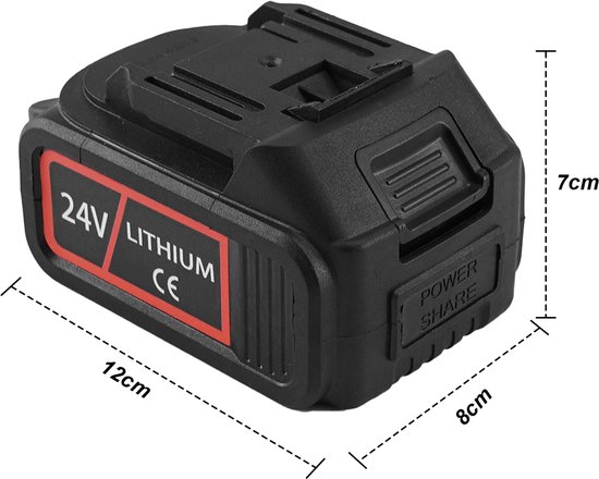 Grenintol® 24V Accu - Lithium Batterij 3000 mAh - Grastrimmer - Bosmaaier - Kantenmaaier - Ook geschikt voor Mini Kettingzaag - set van 2 - Extra lange batterijduur, krachtige prestaties van Grenintol — afbeelding 3