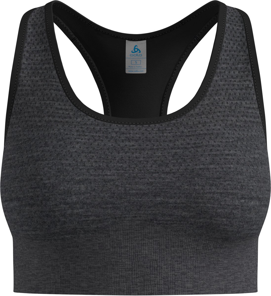 Odlo Sports bra Seamless Medium Padded Sportbeha - Black Melange - Maat XS