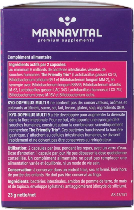 Mannavital Kyo dophilus multi 9 60 Capsules