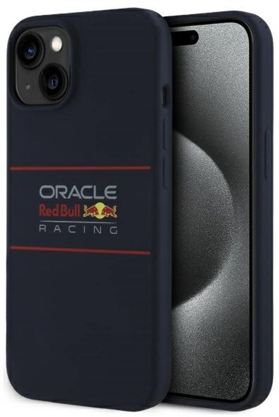 Red Bull Racing Silicone Oversize Horizontal Logo Back Cover hoesje met MagSafe voor Apple iPhone 14 - Donkerblauw van Red Bull Racing — afbeelding 2