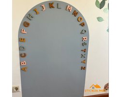 Stickerkamer® - Magneetsticker - Magnetische muurstickerboog - Stone Blue - 75cmx110cm - Whiteboard - Montessori - Kado
