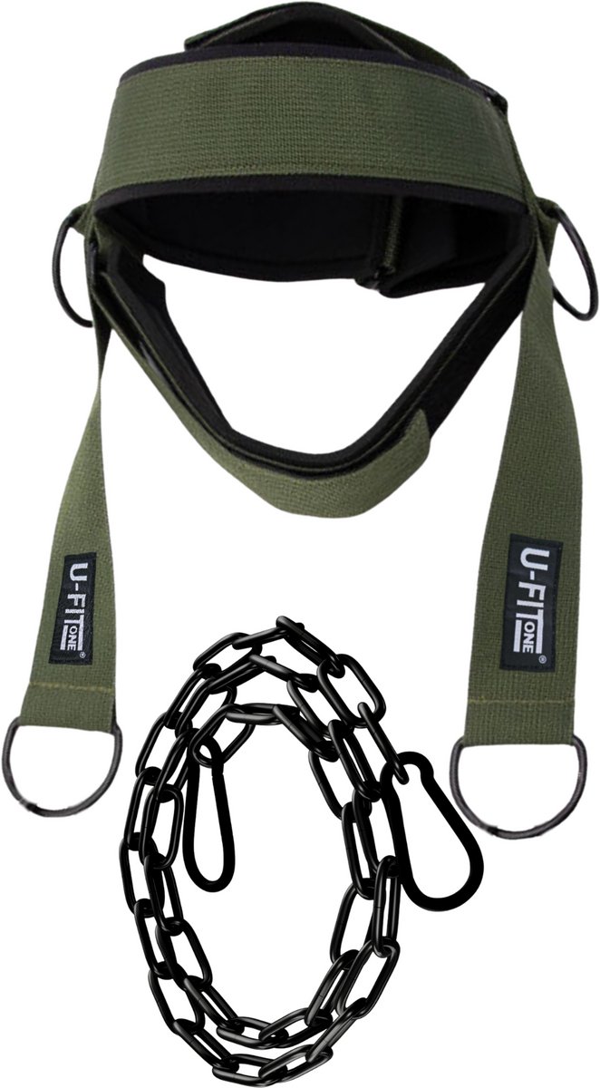 U Fit One Nek trainer - Head harness - Nek harnas - Hoofd harnas - Neck harness - Nek trainingsriem - Nektrainer - Fitness - Groen