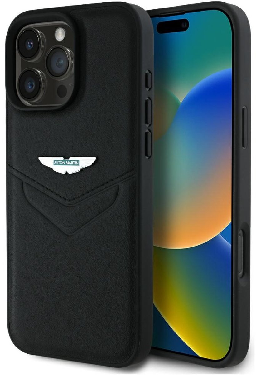 Aston Martin Hoesje Hc Leder Victory Design Voor Iphone 16 Pro Luxe