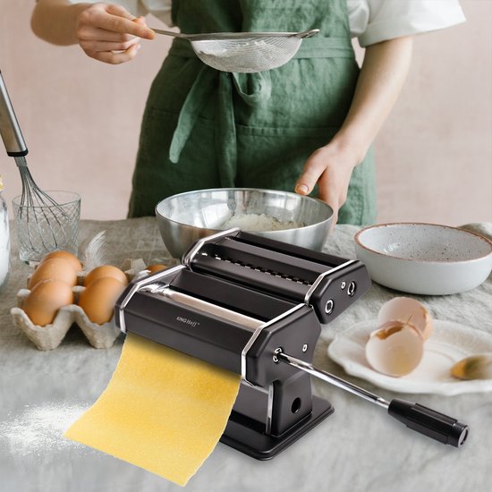 Kinghoff KH-1927 Pastamachine - Professionele Pasta Maker voor Lasagne, Tagliatelle (6mm) en Linguine (2mm) - Inklapbaar, Eenvoudig Schoon Te Maken van Merkloos — afbeelding 2