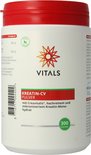 Vitals Kreatin-CV Pulver pot met rode dop, 300 gram, met 100% Vegan logo.