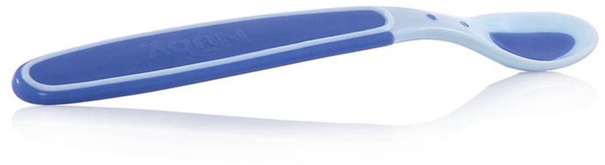 Goedkoopste Nûby - Zachte en warmtegevoelige lepeltjes voor baby - Blauw - 3 stuks - 3 maanden