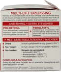 Verpakking L'Oréal Paris Revitalift multi-lift oplossing anti-rimpels, extra stevigheid.