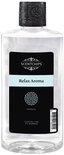 Een transparante fles Scentchips 'Relax Aroma' geurolie met een zwart label en dop.