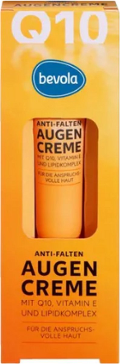 Bevola Anti-rimpel Oogcrème | 1x 15ml - Met Q10, vitamine E en lipidencomplex | Vermindert zichtbaar lijntjes en rimpels