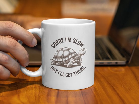 Tasse tortue, désolé, je suis lent, tasse à café tortue drôle, tasse lente mais sûre, idée cadeau pour amoureux des tortues, tasse Animaux