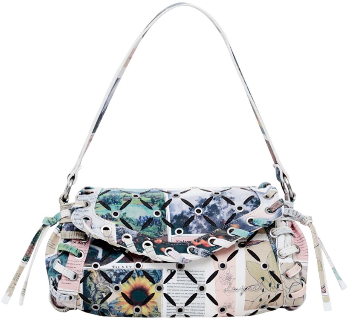 Desigual schoudertas Juliett Cut Out Print Shoulder Bag Tutti Fruti kleurrijke
