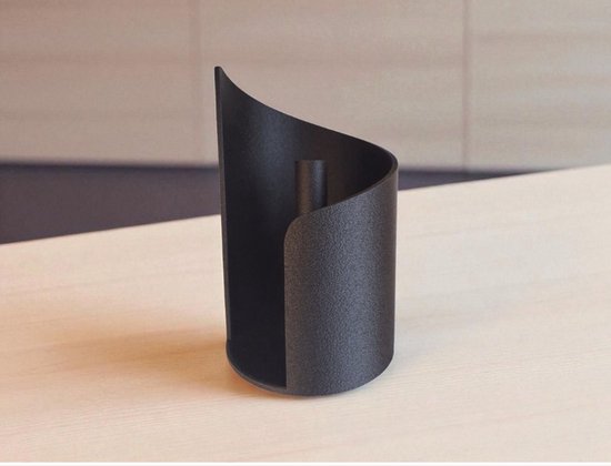 Porte-rouleau de cuisine noir de Luxe sur pied – Effiloché – Accessoires de cuisine – Papier essuie-tout – Imprimé en 3D