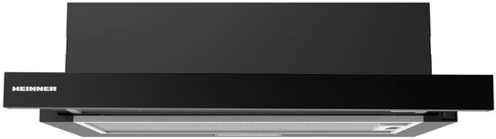 Heinner Telescopische Inbouw Afzuigkap – 60 cm – 400 m³/u – 2 standen – LED-verlichting – Aluminium Vetfilter – 5 Jaar Garantie – Zwart