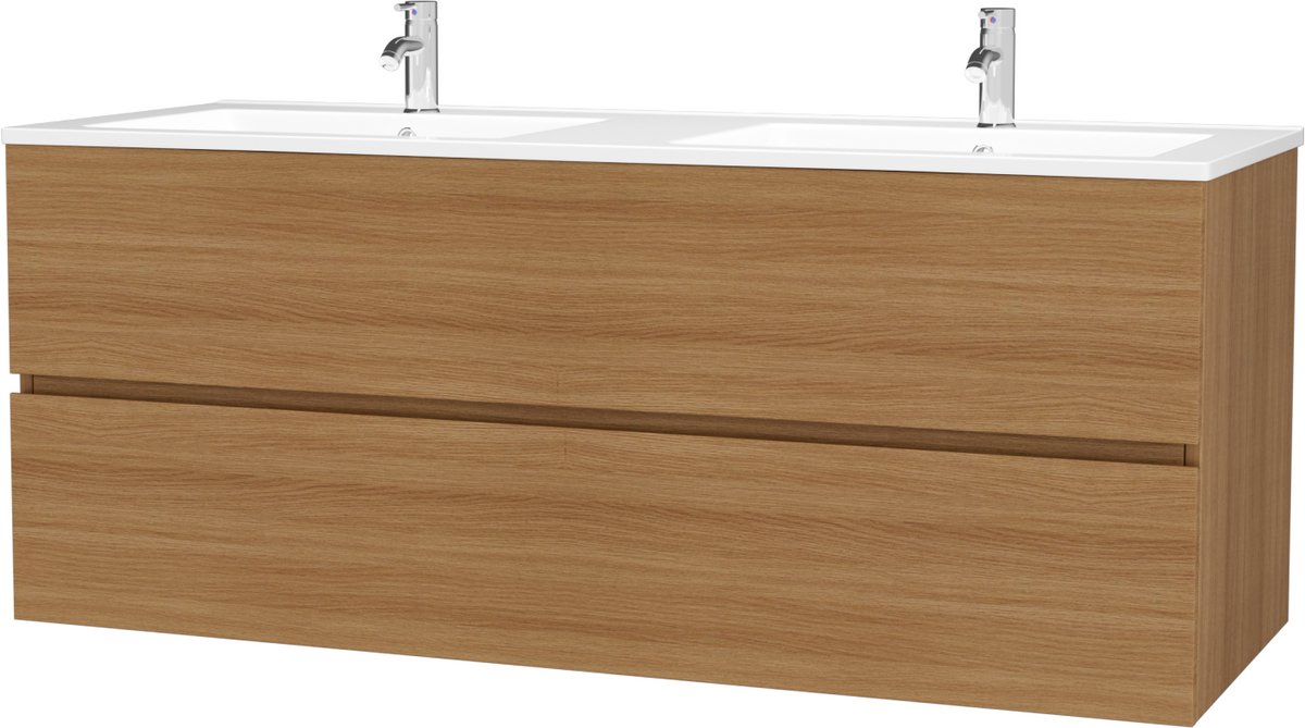 Badkamermeubel met wastafel - 120 CM - Eiken - Badmeubelset - Wastafelmeubel - Vestland