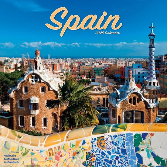 PACKLIST Packlist Jaarkalender 2026 XXL groot formaat DIN A1 (84 x 60 cm) in het Spaans met Spaanse feestdagen - onmisbare organisatie voor familie, studie en werk
