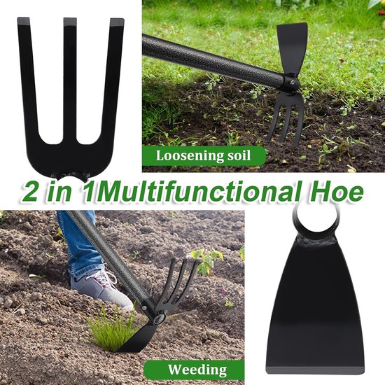 Tuinhak met Handvat - Multifunctionele Aardhakker met 3 Tanden - 116 cm — afbeelding 3