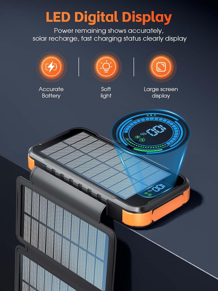 Sounix Powerbank Zonne-energie - Solar - afbeelding 2