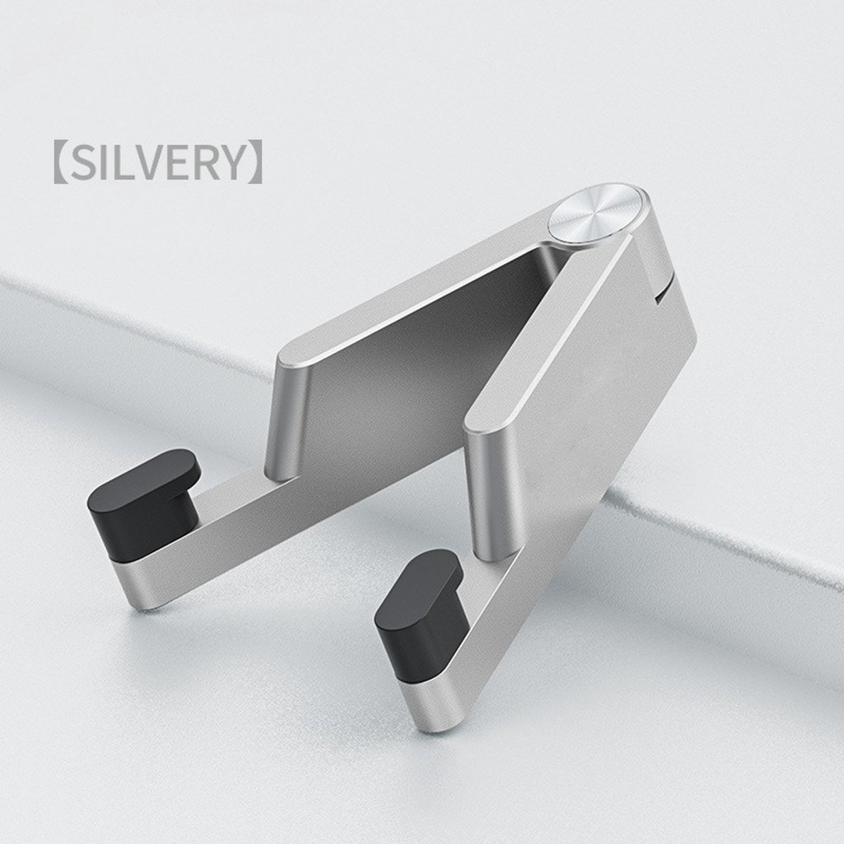 Aluminium bureautelefoonstandaard - Zilver