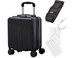foto van ADEL Handbagage Koffer 40x30x20 cm met Wielen Ideaal in het Vliegtuig - Waterafstotende Trolley met Handige Opbergvakken & Stevig Cijferslot voor Zorgeloos Reizen
