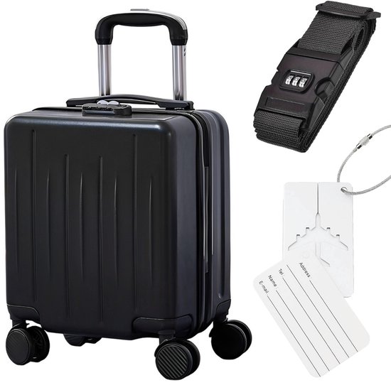 ADEL Handbagage Koffer 40x30x20 cm met Wielen Ideaal in het Vliegtuig - Waterafstotende Trolley met Handige Opbergvakken en TSA Slot voor Zorgeloos Reizen