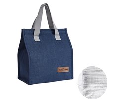 Koeltassen - 22 x 13 x 25 cm - Geïsoleerde lunchtas - Lsolatie - Handvat riem - Koeltas - Herbruikbare - Lunchtas - Lunch bag - Geïsoleerde koeltas - Picknicktas - Geschikt voor werk, kantoor, reizen - Blauw