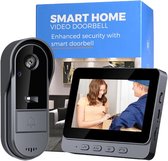Draadloze videodeurbel - IP65 Regendicht - HD Nachtzicht - Groothoek - Batterij met grote capaciteit Hoge levensduurbewaking