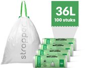 Strapper 100 Afvalzakken Groen - Geschikt voor Brabantia met code R en Homra Nexo - 36 liter