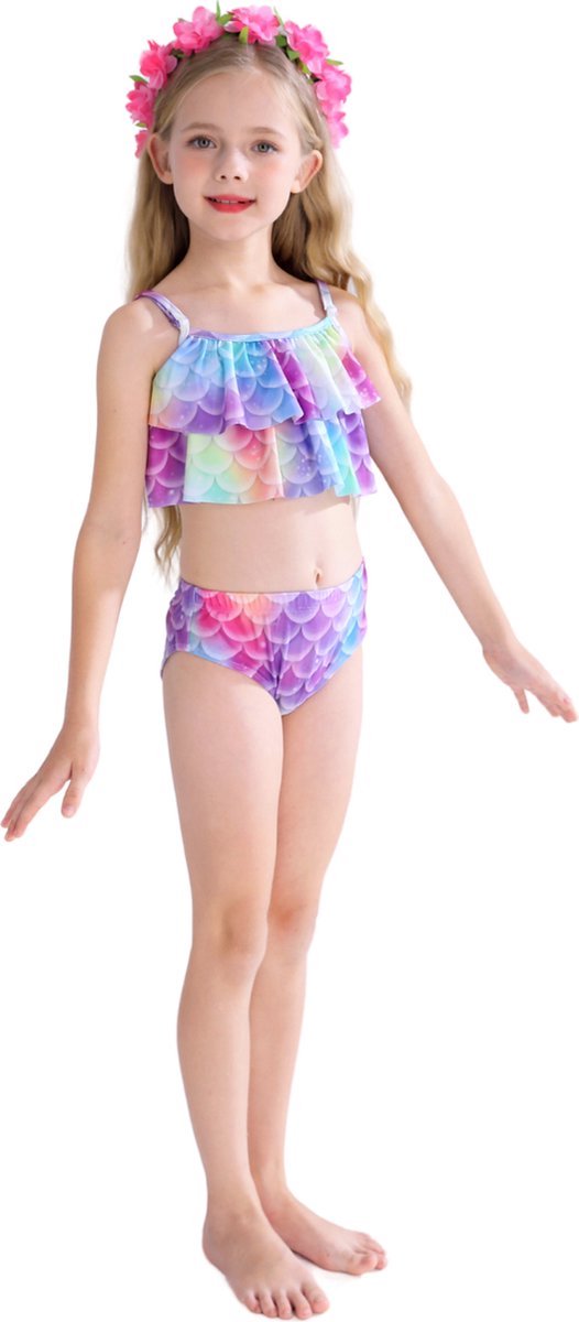 Damesbikini - Zeemeerminstaart Bikini Verkleedset (Blauw, Paars en Roze) | Bikini met staart | Zeemeerminstaart | Prinsessenjurk | Zeemeermin verkleedset voor meisjes | — afbeelding 4
