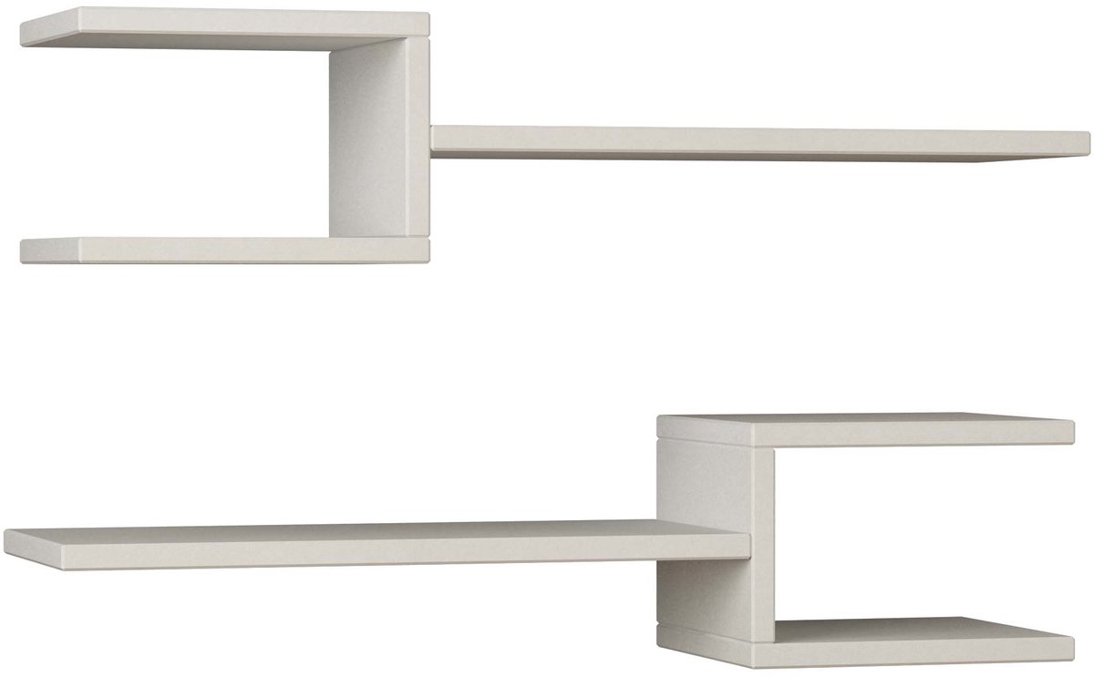 Hocus Picus Zwevende Wandplank 6 Planken - Wit - 20 cm