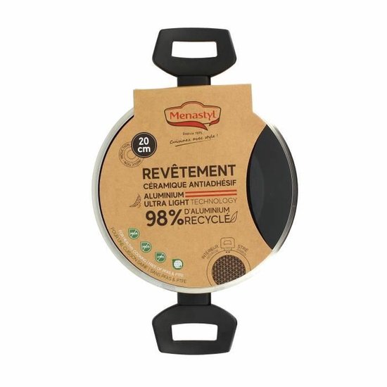 Dutch oven - MENASTYL - 6020646 - Gesmeed aluminium - 20 cm - Zwart - Geschikt voor alle warmtebronnen inclusief inductie van MENASTYL — afbeelding 3