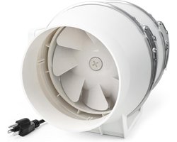 6 Inch Kanaalventilator – Inline Ventilatie-Afzuigventilator – 390 CFM Kanaalinlaat, Hoge Efficiëntie Luchtventilator – voor Badkamer, Keuken, Kweektent, Hydrocultuur, 3D-Printerventilatie