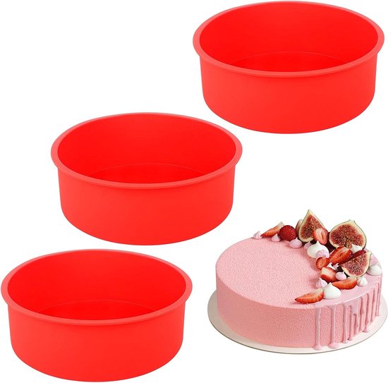 Wilton Bakeware Round Cake, Aluminium, 3-Piece Set Of Cake Molds 20.3 cm, 15.2 cm and 10.2 cm