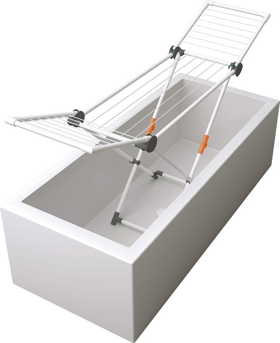 Famanu - Wasdroger Superdry Basic Mint (staand droogrek inklapbaar, droger voor badkamer + balkon, drooglengte 11 m, wasrek met waslijn) 40804