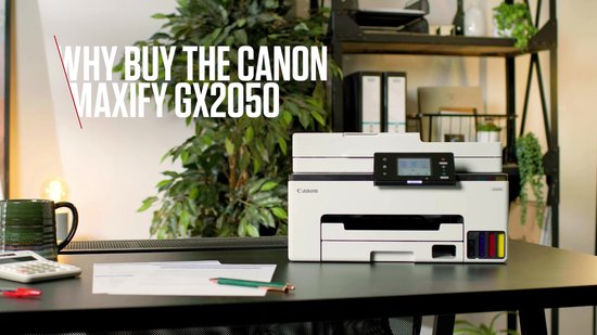 Imprimante Couleur Canon MAXIFY GX2050 MegaTank - A4, 4-en-1 (Impression, Copie, Scan, Fax), WiFi, Réservoir D'Encre, 6 Bouteilles Incluses - 9
