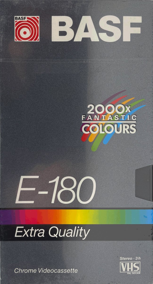 BASF E-180 VHS-videoband – Extra Quality – 3 uur – Gesealed