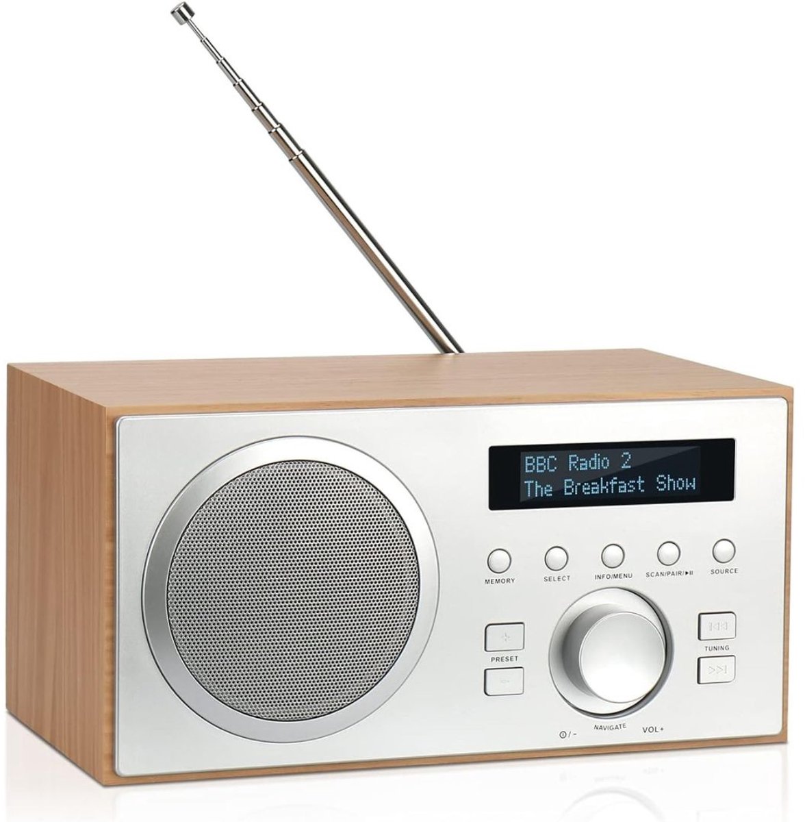 MKSS® Wekkerradio DAB Plus - Digitale Klok - Dementieklok