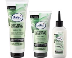 Balea Professional Hoofdhuid Sensitive - Set van 3 - Shampoo, Conditioner & Serum | Combiverpakking 1x250 ml, 1x 200ml 1x 150ml - Met Panthenol & Witte Thee-extract - Parfumvrij