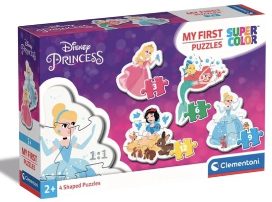 Clementoni - My first puzzles - Disney Princes - 3, 6, 9 en 12 Stukjes ...